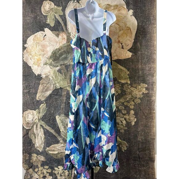 Anthropologie Blue and Purple Midi Dress - Picture 5 of 8